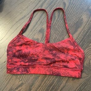 Red lulu sport bra